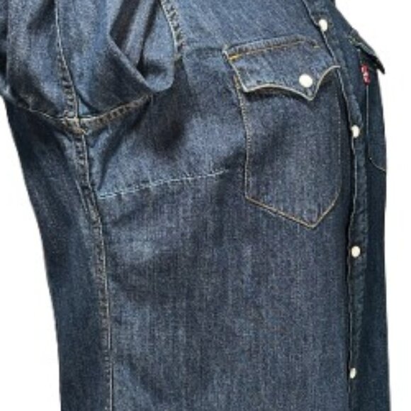 LIMITED EDITION Levi's Icons Reimagined Pearl Snap Western Denim Shirt  - LNC - Picture 3 of 8